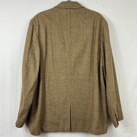 The Territory Ahead 100% Silk Blazer Jacket Sz L Woven Casual Tweed Boho Relax - Picture 5 of 16